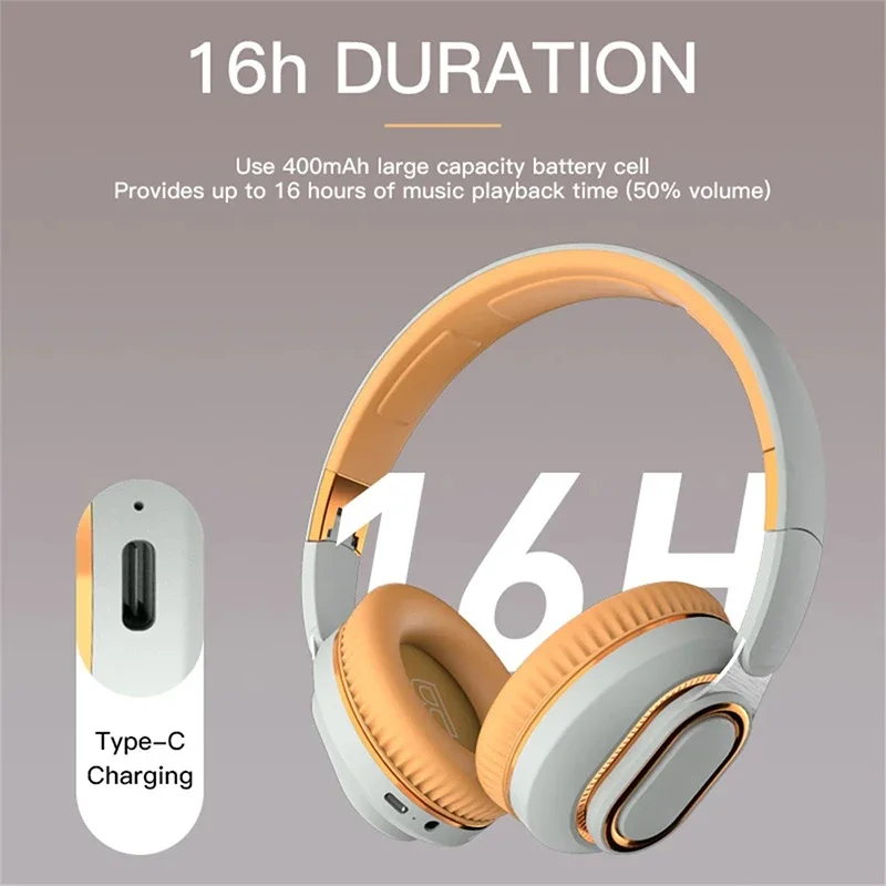 H7 Wireless Earphones Bluetooth 5.0 Headset Stereo Foldable Headphone with Mic SmartPhone Headphone for Xiaomi iPhone Samsung - Image 2